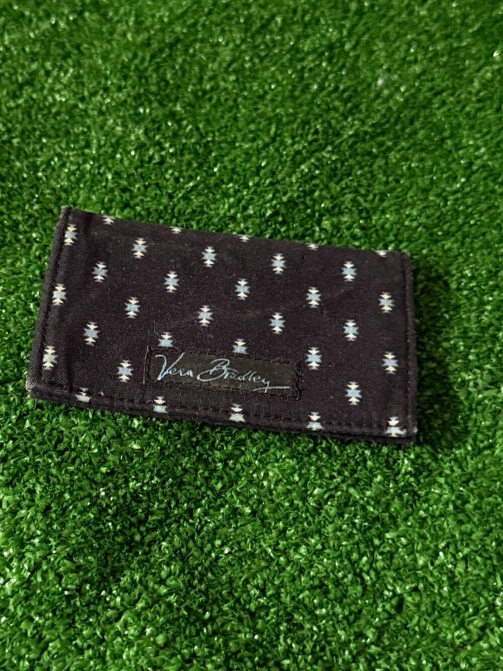 Vera Bradley Alpine Black Card Wallet Minimalist Credit Card Holder Retired